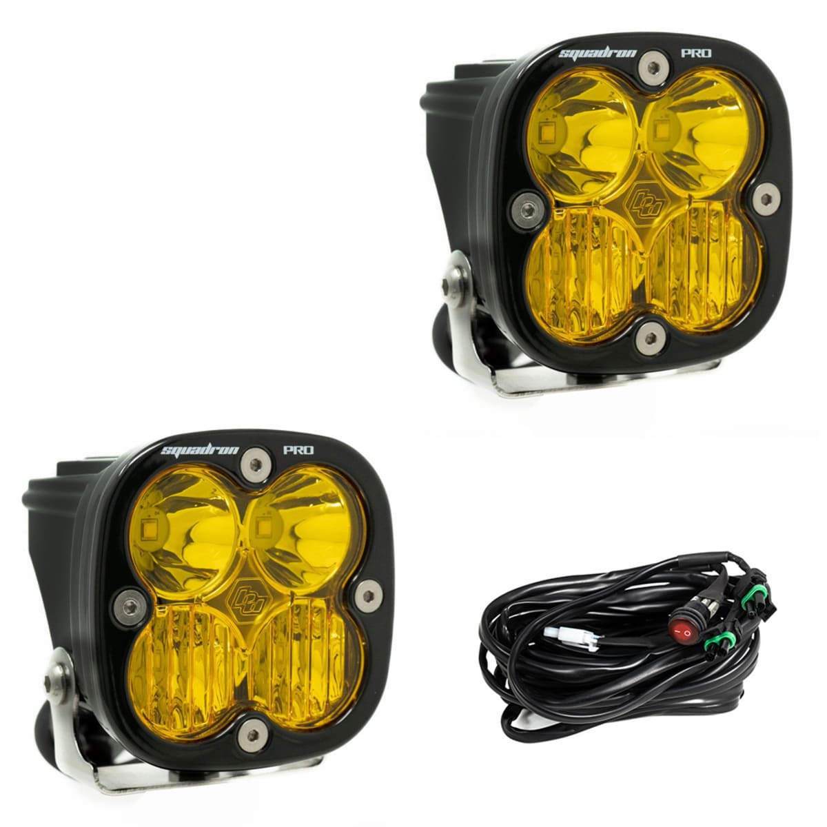 Baja Designs Squadron Pro Black LED Auxiliary Light Pod Pair - Universal