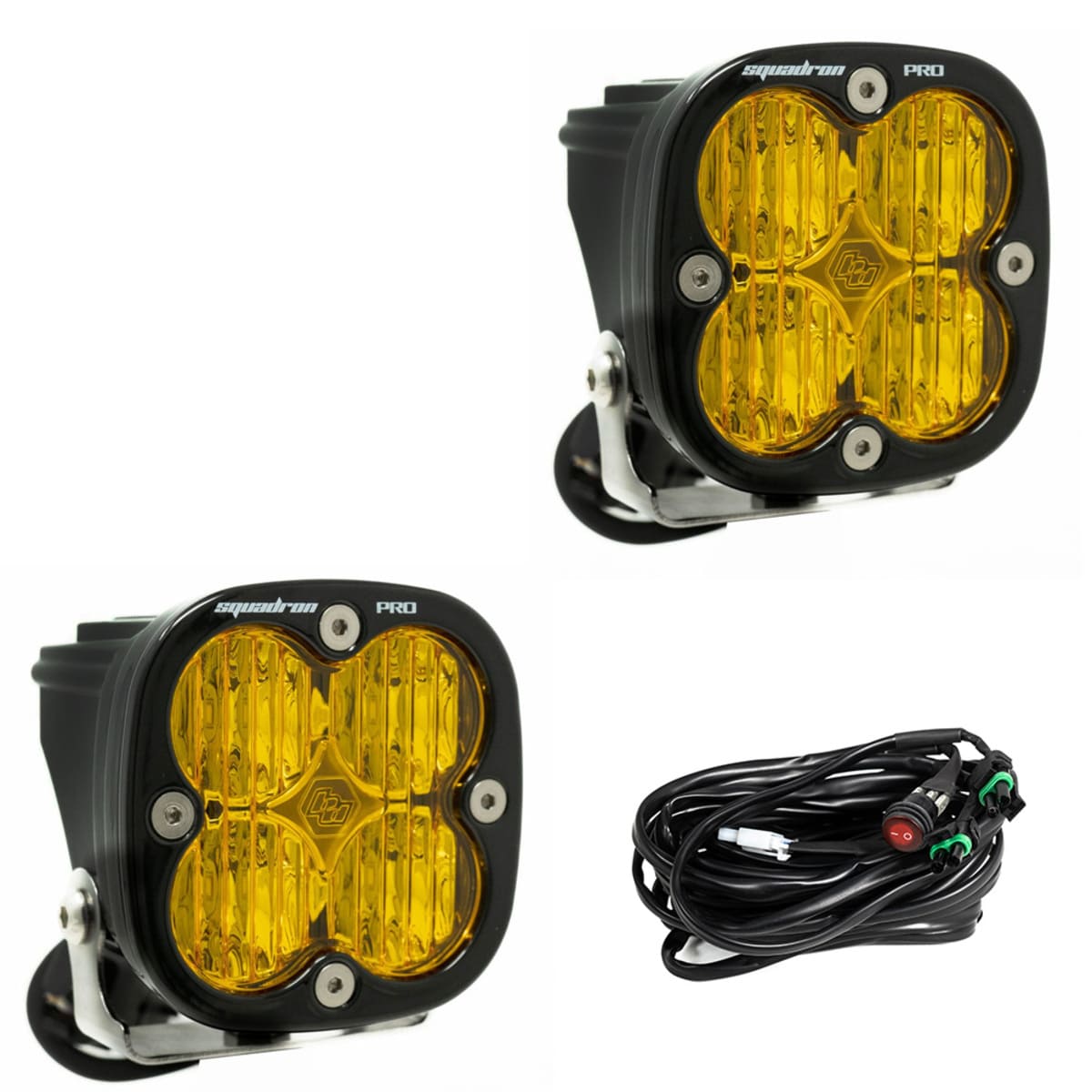 Baja Designs Squadron Pro Black LED Auxiliary Light Pod Pair - Universal