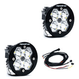 Baja Designs Squadron-R 2.0 Sport Black Auxiliary Universal LED Pod Light - Pair