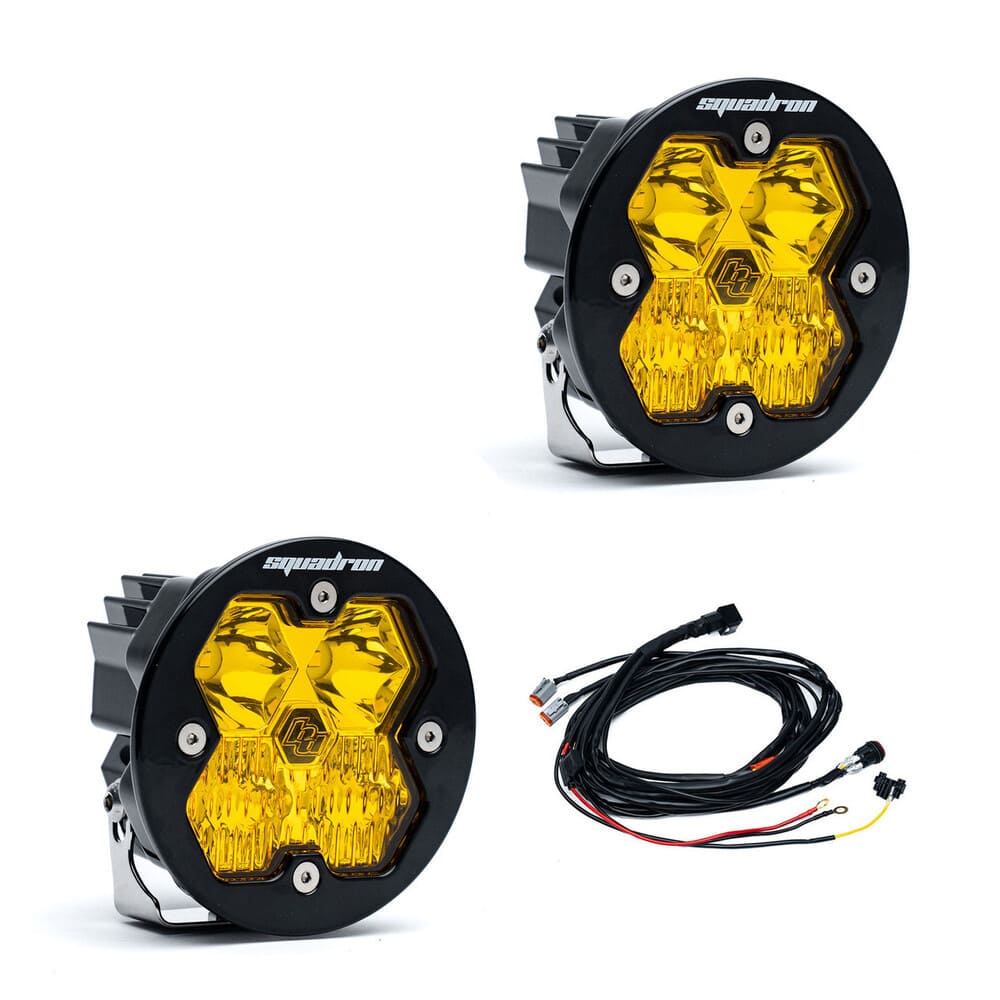 Baja Designs Squadron-R 2.0 Sport Black Auxiliary Universal LED Pod Light - Pair