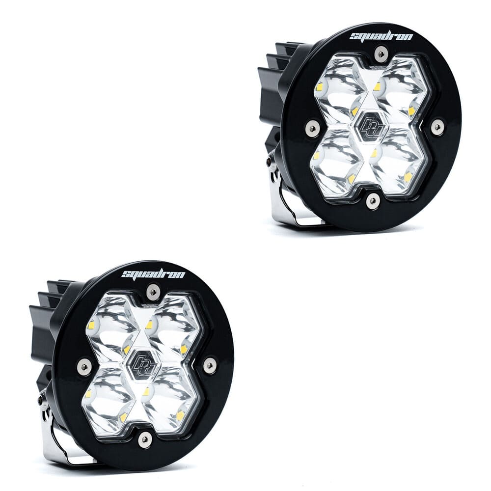 Baja Designs Squadron-R 2.0 Sport Black Auxiliary Universal LED Pod Light - Pair