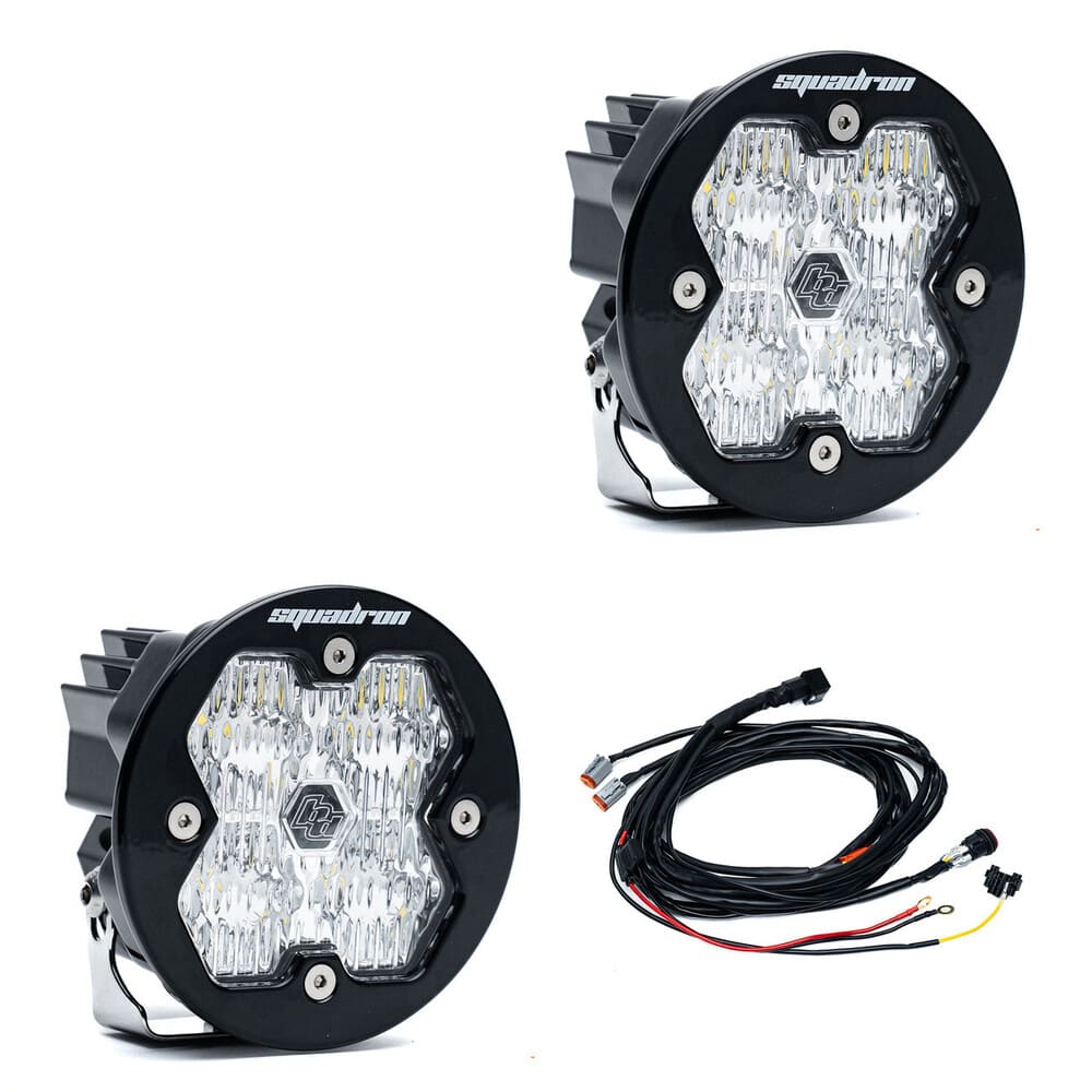Baja Designs Squadron-R 2.0 Sport Black Auxiliary Universal LED Pod Light - Pair
