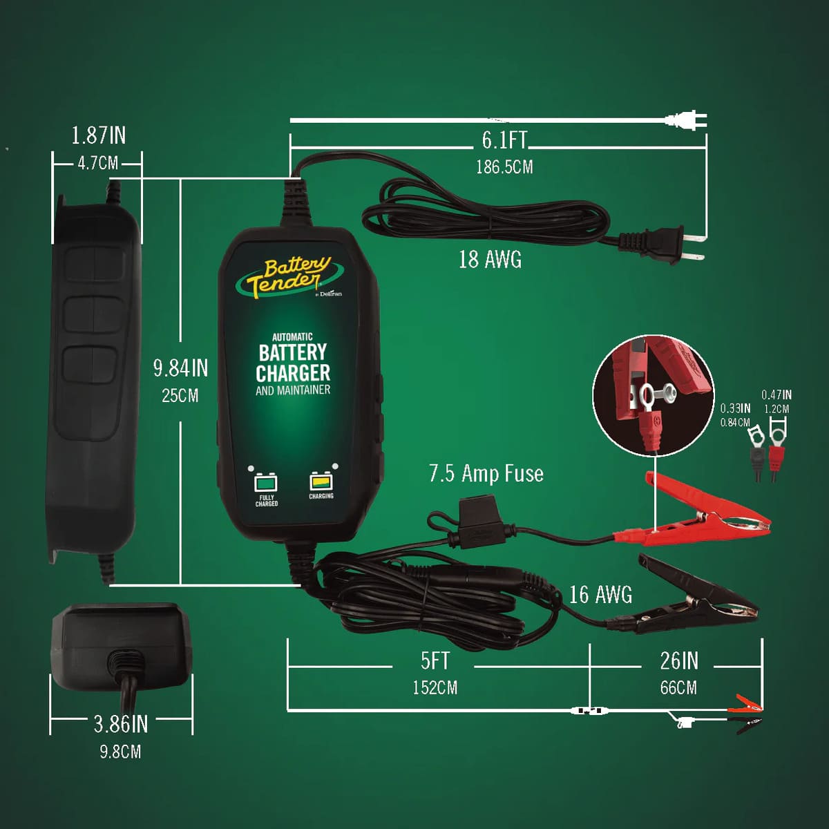 Battery Tender 4 AMP 12V/6V Switchable Battery Charger