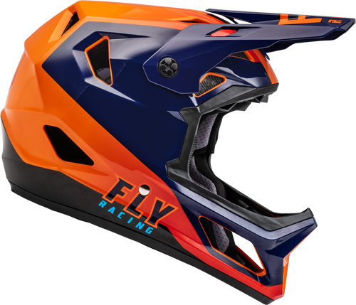 Fly Racing Rayce Youth Helmet - Navy/Orange/Red