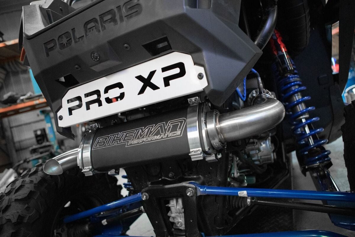 Bikeman Performance '20+ Polaris RZR Pro XP Big MO Full Exhaust System - Bare Stainless