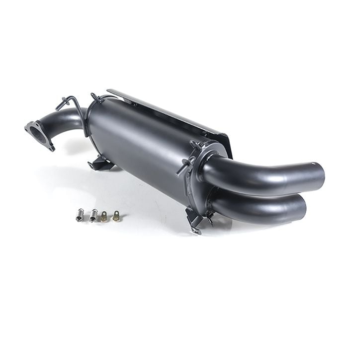 Bikeman Performance Polaris RZR XP Turbo Double Barrel Slip-On Exhaust - Ceramic Black