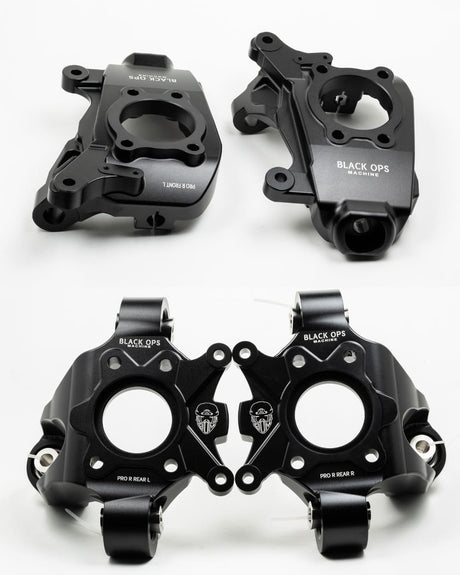 Black Ops Machine '22+ Polaris RZR Pro R/ Turbo R Billet Knuckles Full Set