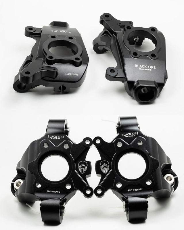 Black Ops Machine '22+ Polaris RZR Pro R/ Turbo R Billet Knuckles Full Set