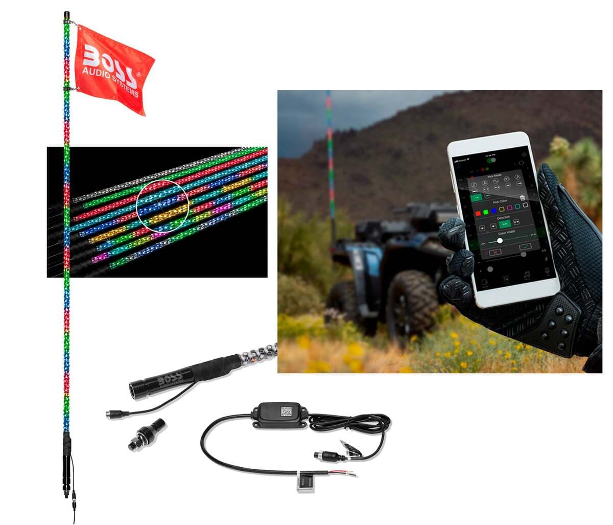 Boss Audio XP6 360 RGB LED Whip