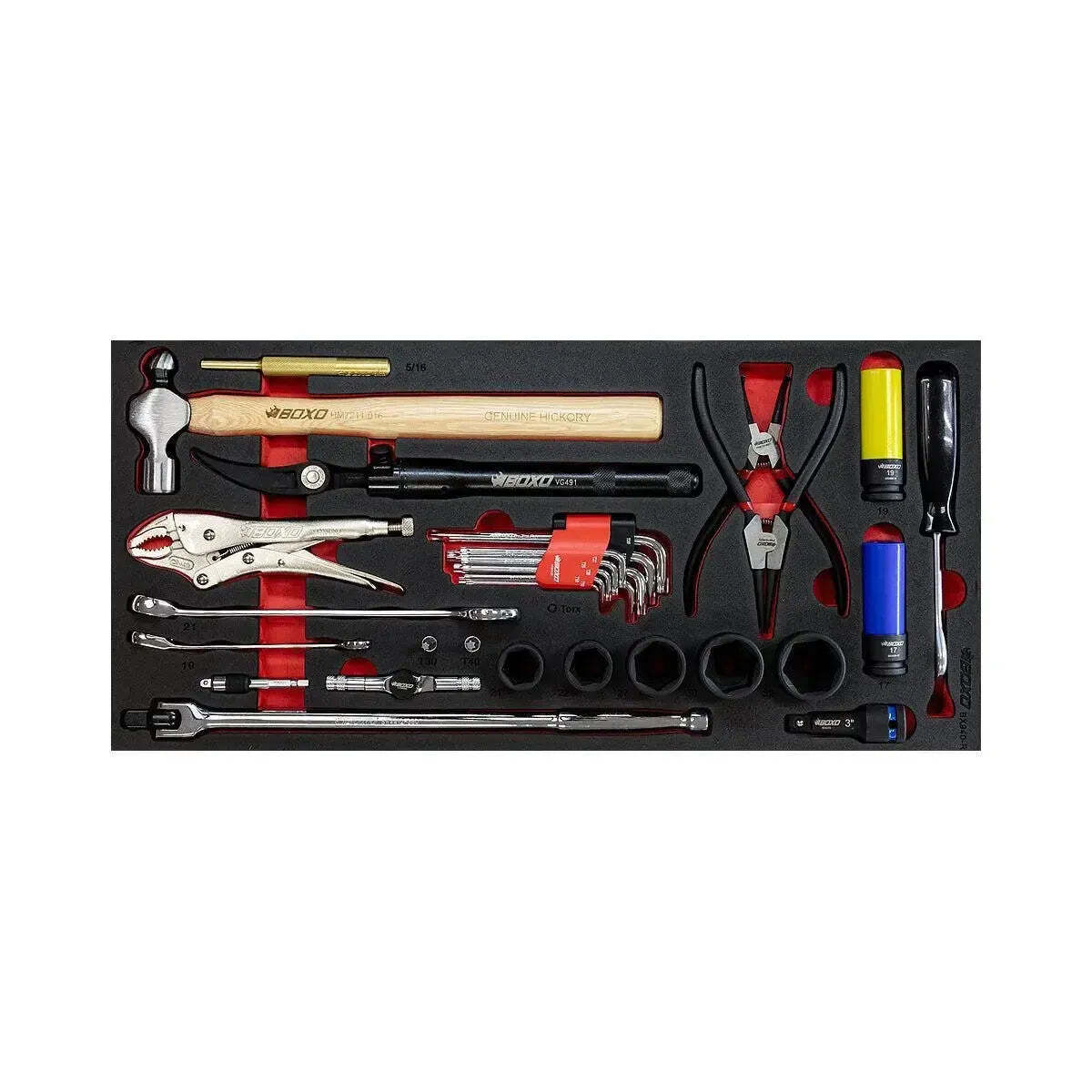 BoxoUSA Metric and SAE UTV 190-Piece Tool Set w/ 5 Drawer Hand Carry Tool Box