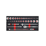 BoxoUSA Metric and SAE UTV Tool Set 258 Piece w/ 5 Drawer Hand Carry Tool Box Pro