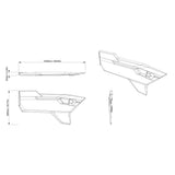BRP '18-'27 Can-Am Defender Front Right Door Trim - Stealth Black