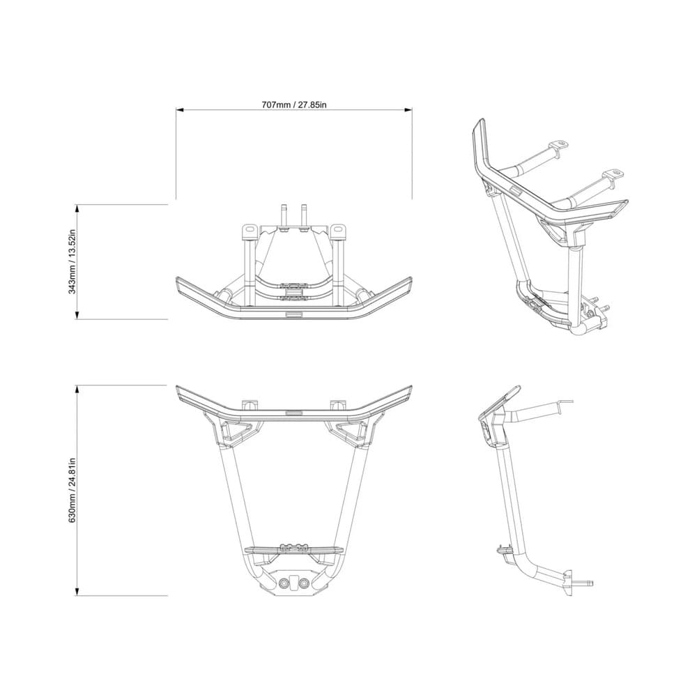 BRP '24-'27 Can-Am Maverick R Desert Rear Bumper - 715009924