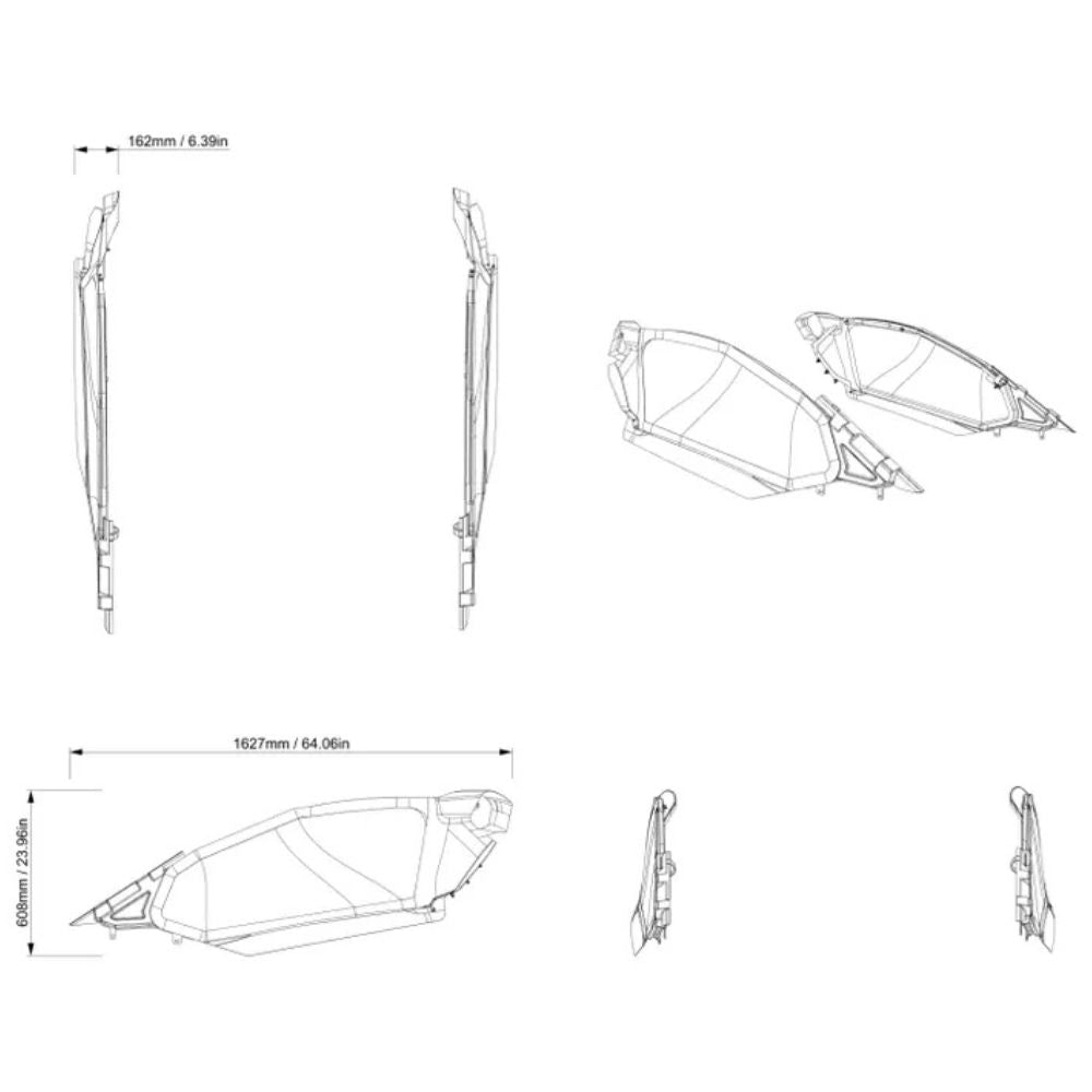 BRP '24-'27 Can-Am Maverick R Soft Upper Door Panels