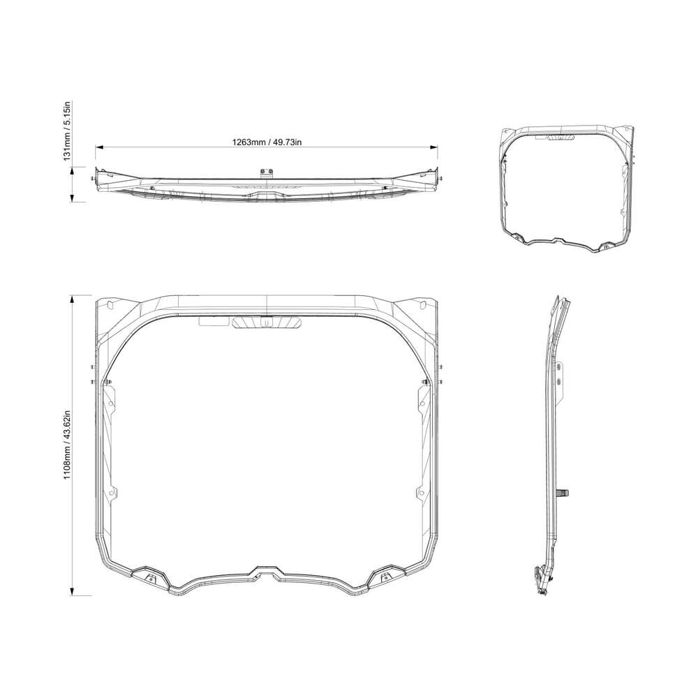 BRP '24+ Can-Am Maverick R Glass Windshield
