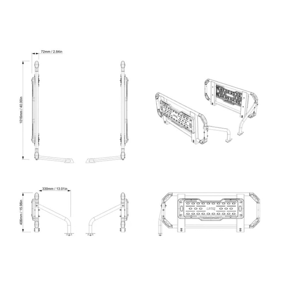BRP '26-'27 Can-Am Defender Bed Wall Extender - Low