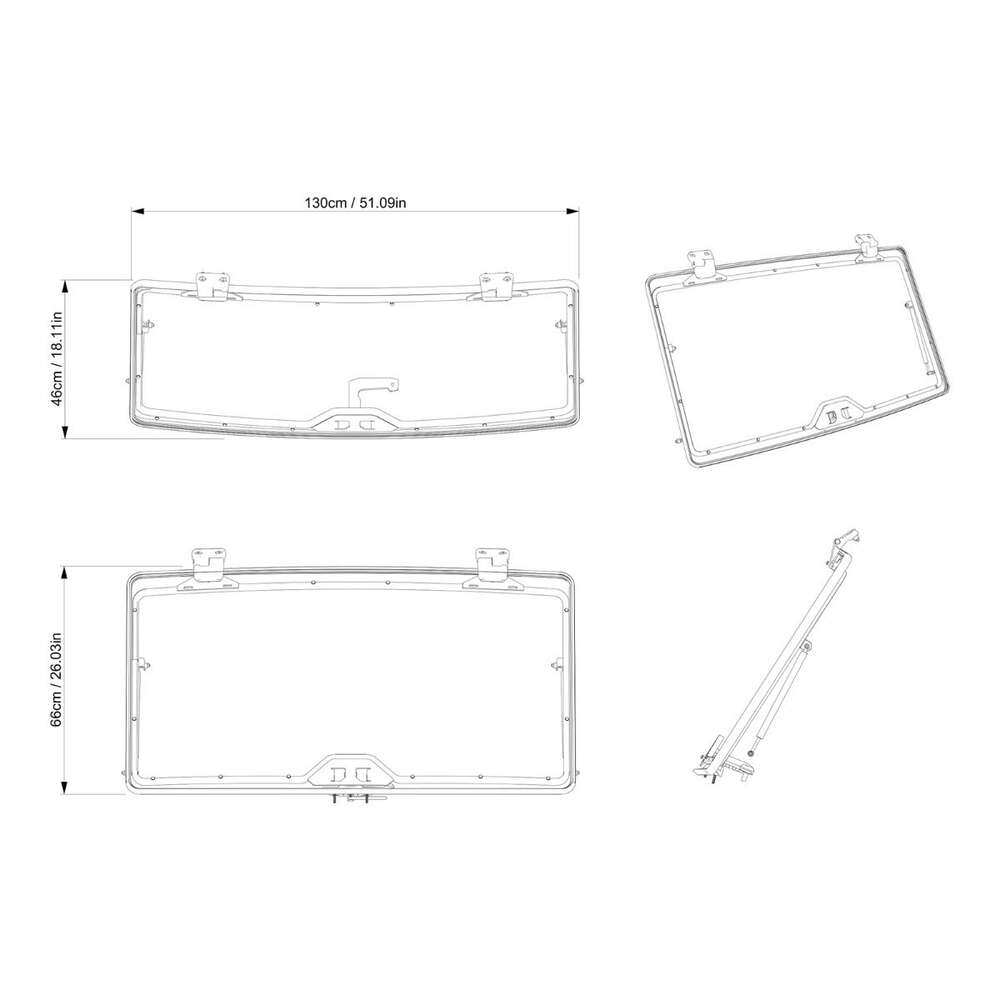 BRP Can-Am Defender Hard Coated Flip Windshield