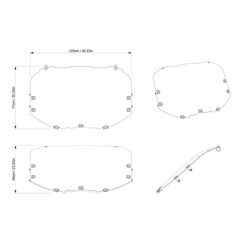BRP Can-Am Maverick X3 Hard Coated Full Windshield