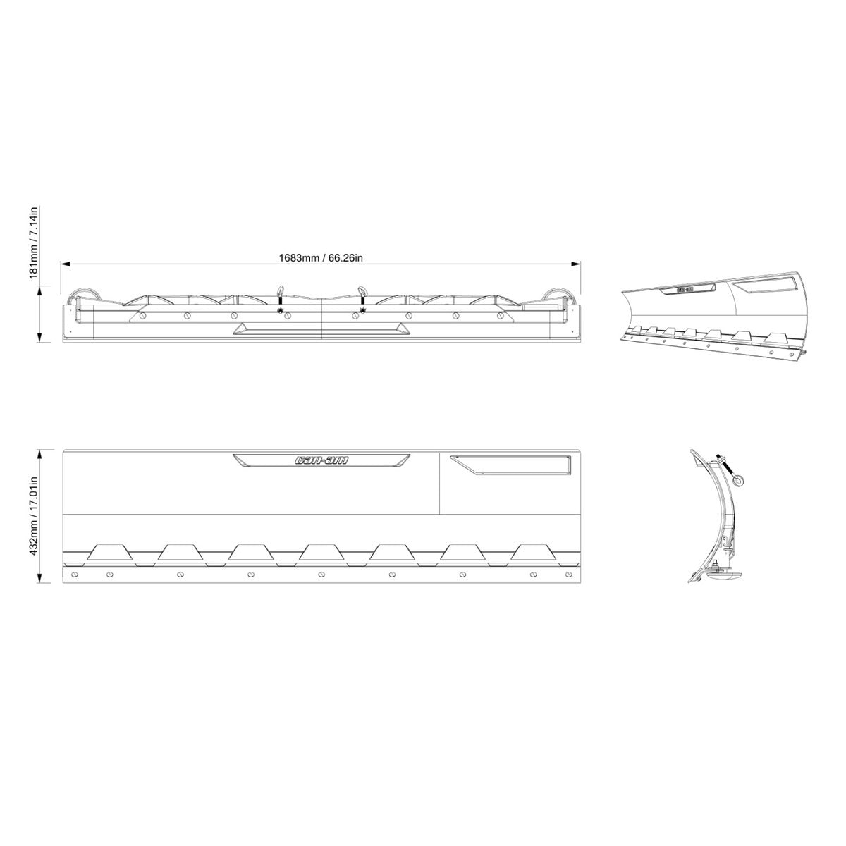 BRP Can-Am Pro Mount Flex2 66" (168 cm) Blade