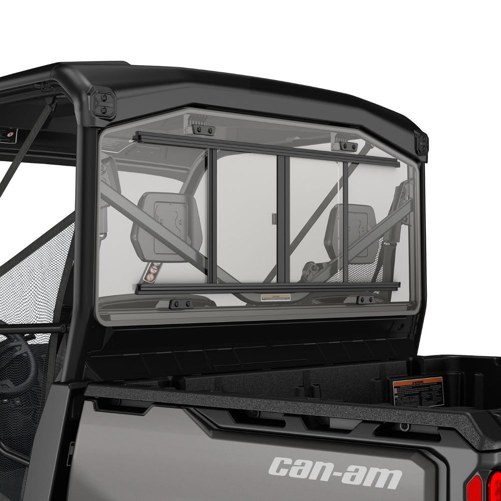 BRP Can-Am Rear Glass Window with Sliding Panel