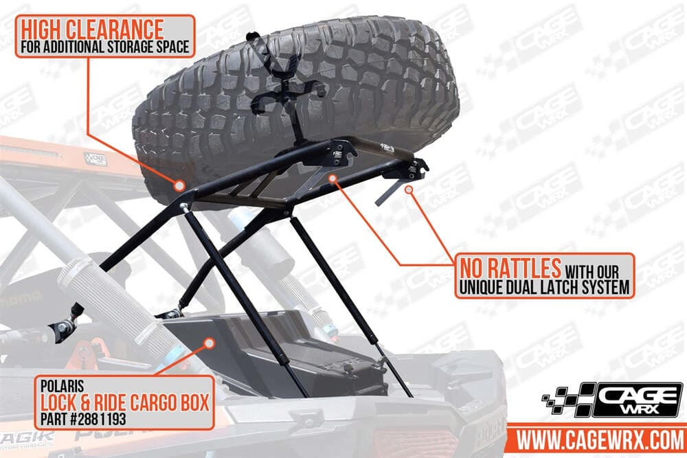 CageWRX '14-'23 Polaris RZR XP 1000 High quality Spare Tire Carrier