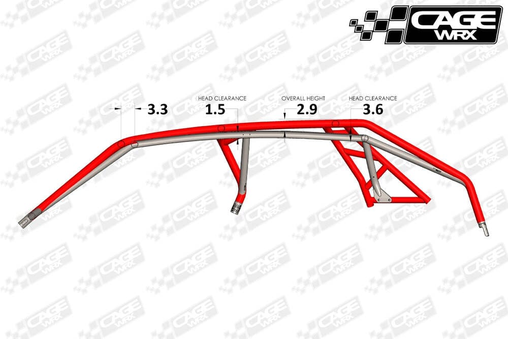 CageWRX '22+ Polaris RZR Turbo R 4 Super Shorty Roll Cage - Assembled
