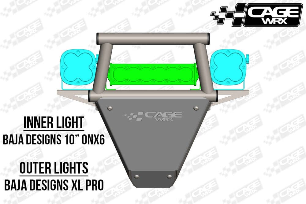 CageWRX Polaris RZR Turbo S Front Bumper - Assembled