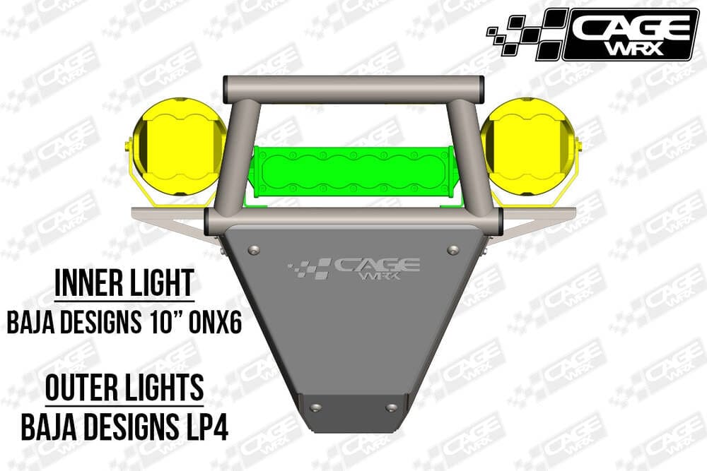 CageWRX Polaris RZR Turbo S Front Bumper - Assembled