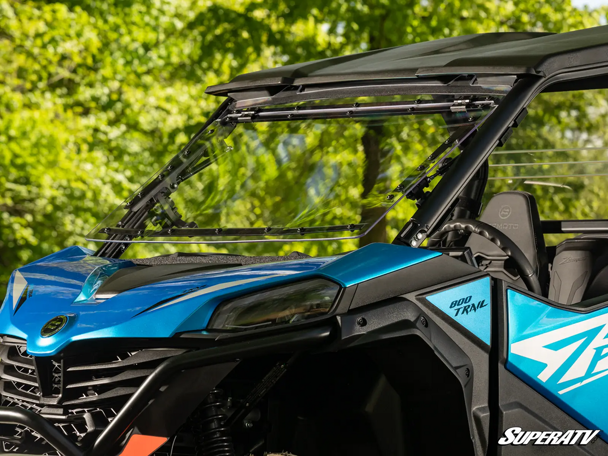 SuperATV CFMoto ZForce 950 Sport Scratch-Resistant Flip Windshield