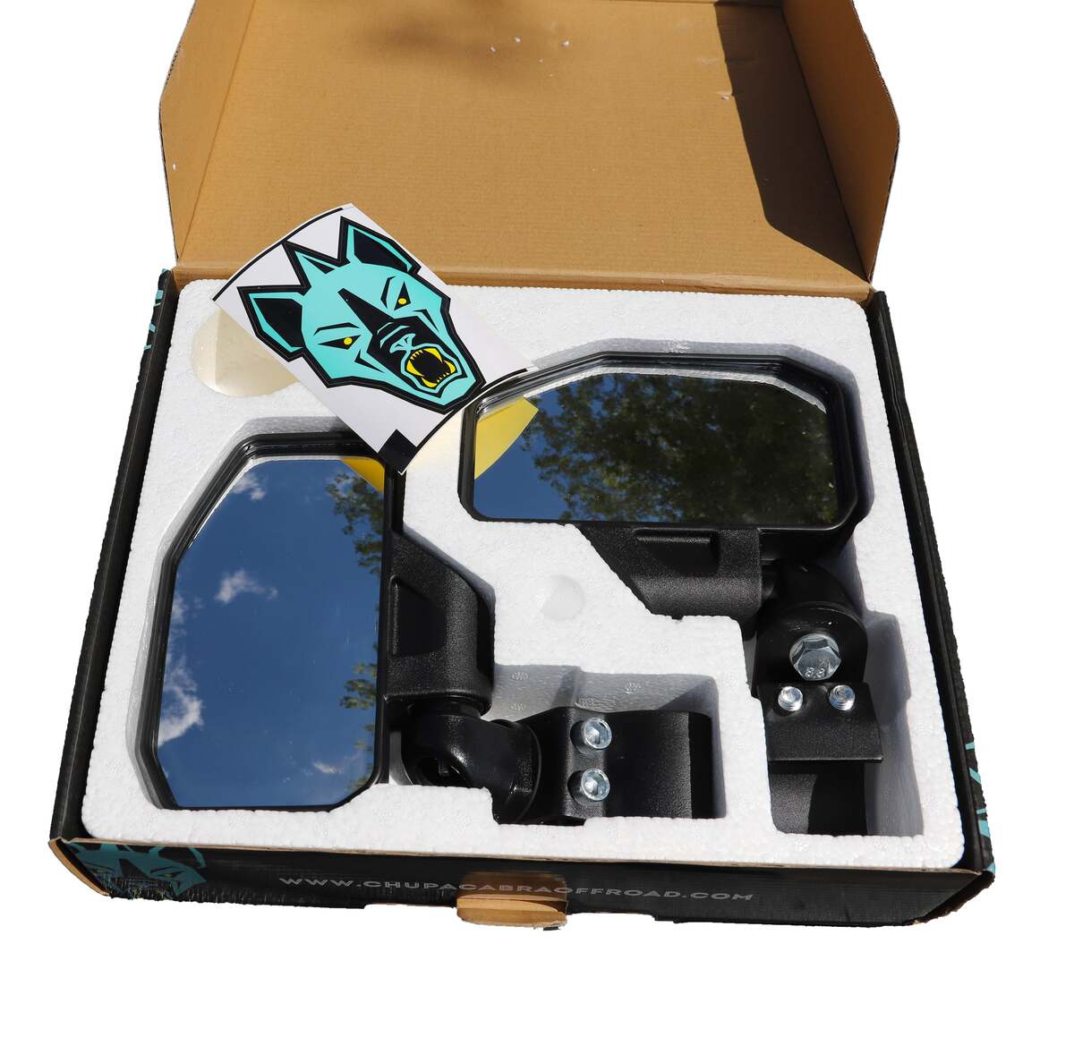 Chupacabra Offroad Polaris Channel Shaped Side Mirror Break Away with Adjustable Arm