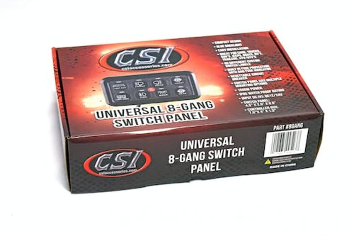 CSI Accessories Universal 8-Gang Switch Panel