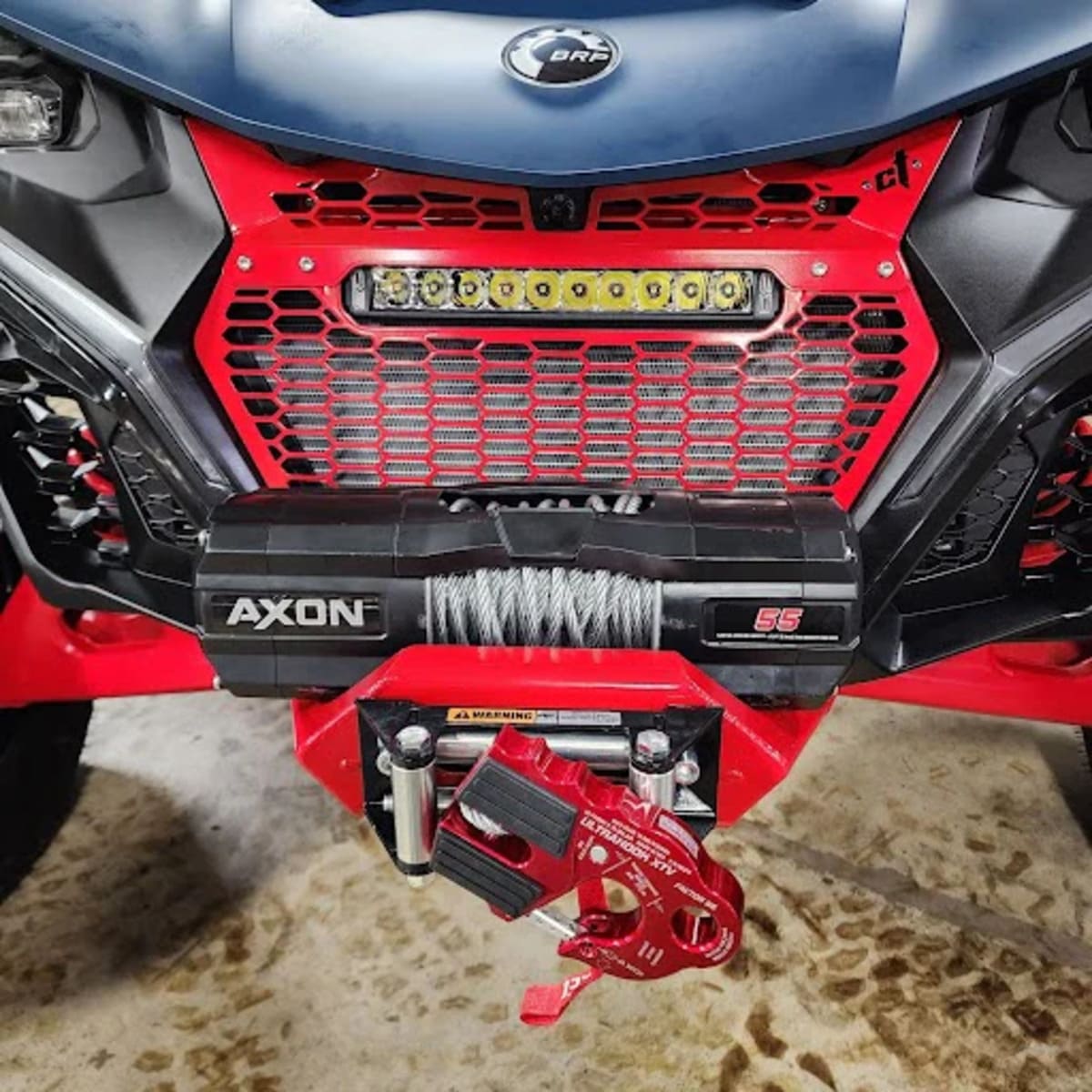 CT Race Worx Can-Am Maverick R Grill w/ Lightbar