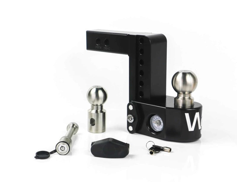 Weigh Safe 6in Drop Hitch w/Built-in Scale & 2in Shank (8K/12.5K GTWR) w/WS05 - Black Cerakote - WS6-2-KA-CER-BLA