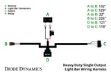 Diode Dynamics Heavy Duty 2-Pin Single Output Off-Road Harness Wiring