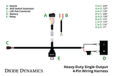 Diode Dynamics Heavy Duty 4-Pin Single Output Harness Wiring