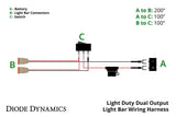 Diode Dynamics Light Duty 2-Pin Dual Output Off-Road Harness Wiring