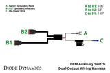 Diode Dynamics OEM Auxiliary Switch 2-Pin Dual Output Harness Wiring