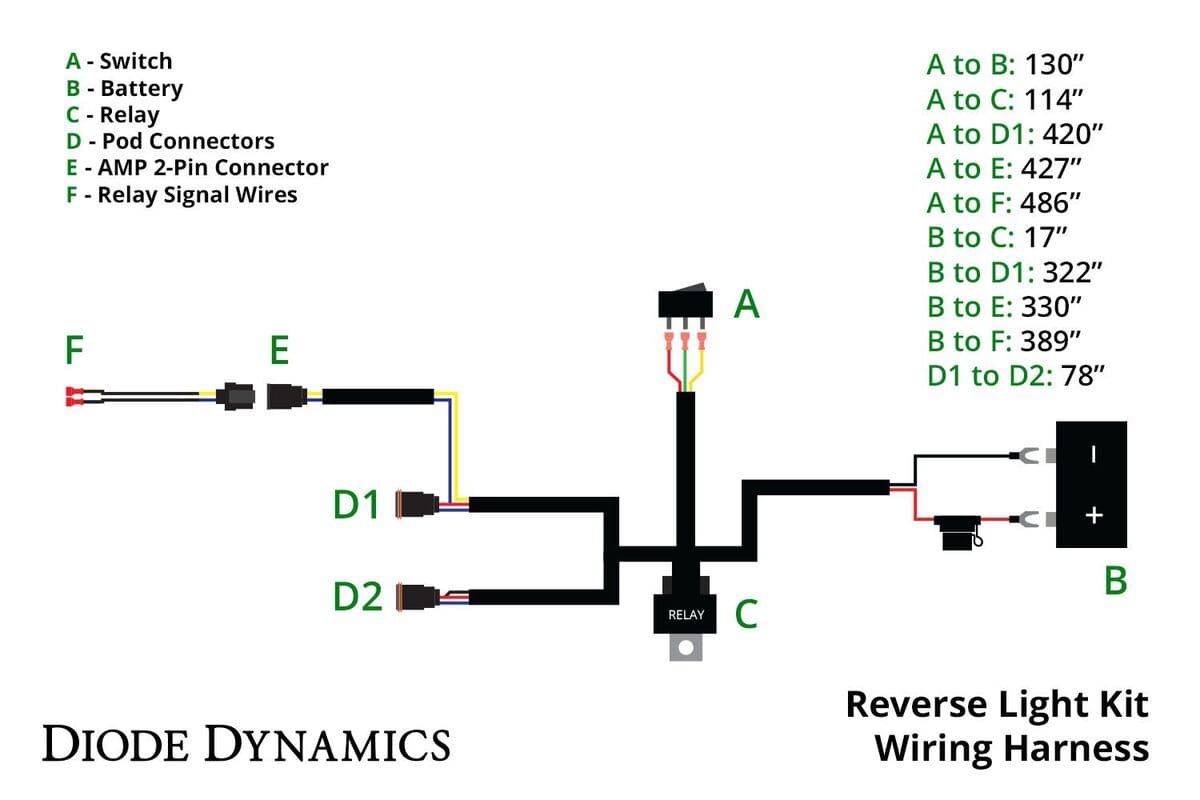 Diode Dynamics Reverse Light Wiring Kit With Running Light