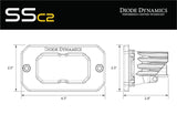 Diode Dynamics Stage Series 2" SAE White Sport Flush Mount LED Pod - One
