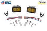Diode Dynamics Stage Series 2” SAE Yellow Pro Standard LED Pod - Pair