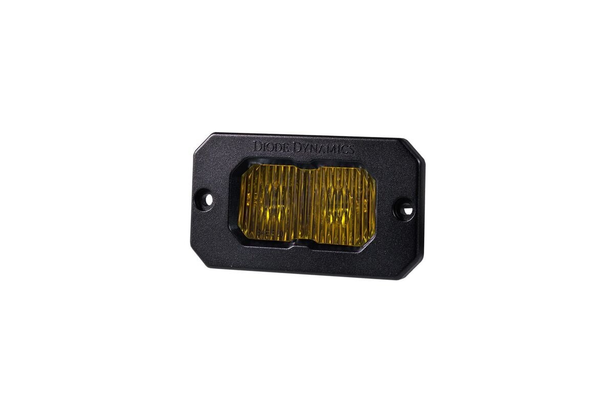 Diode Dynamics Stage Series 2" SAE Yellow Sport Flush Mount LED Pod - One