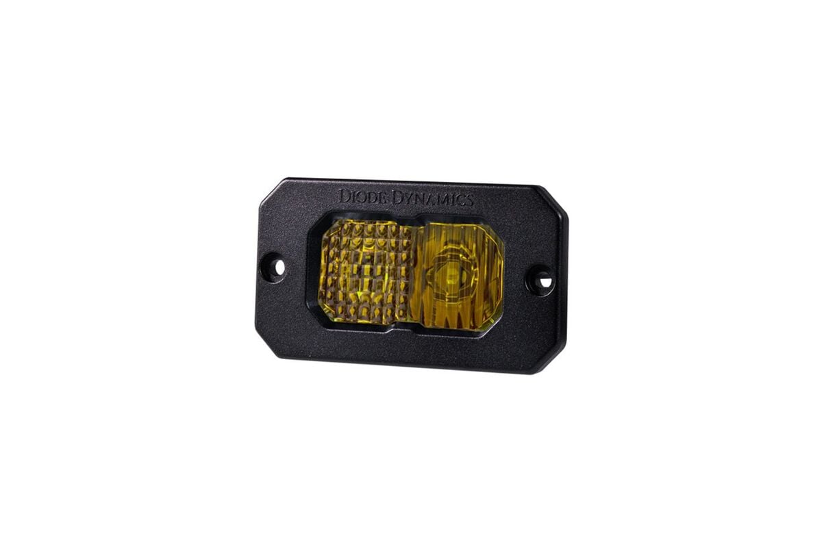 Diode Dynamics Stage Series 2" SAE Yellow Sport Flush Mount LED Pod - One