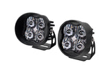Diode Dynamics Stage Series 3” SAE/DOT White Pro Angled LED Pod - Pair