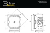 Diode Dynamics Stage Series 3” SAE/DOT White Pro LED Pod - One