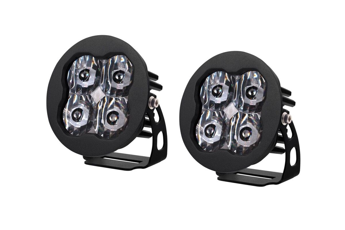 Diode Dynamics Stage Series 3” SAE/DOT White Pro Round LED Pod - Pair