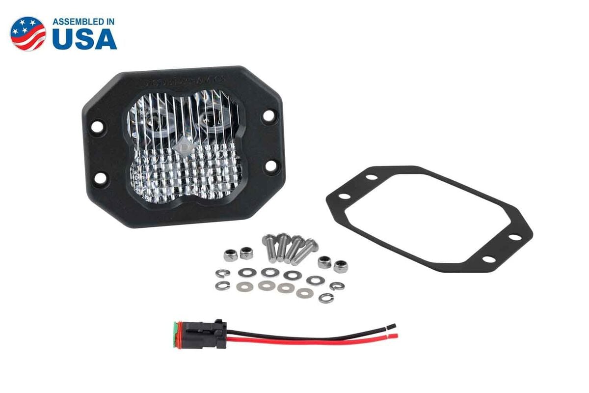 Diode Dynamics Stage Series 3” SAE/DOT White Sport Flush Mount LED Pod