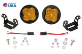 Diode Dynamics Stage Series 3” SAE Yellow Max Round LED Pod - Pair