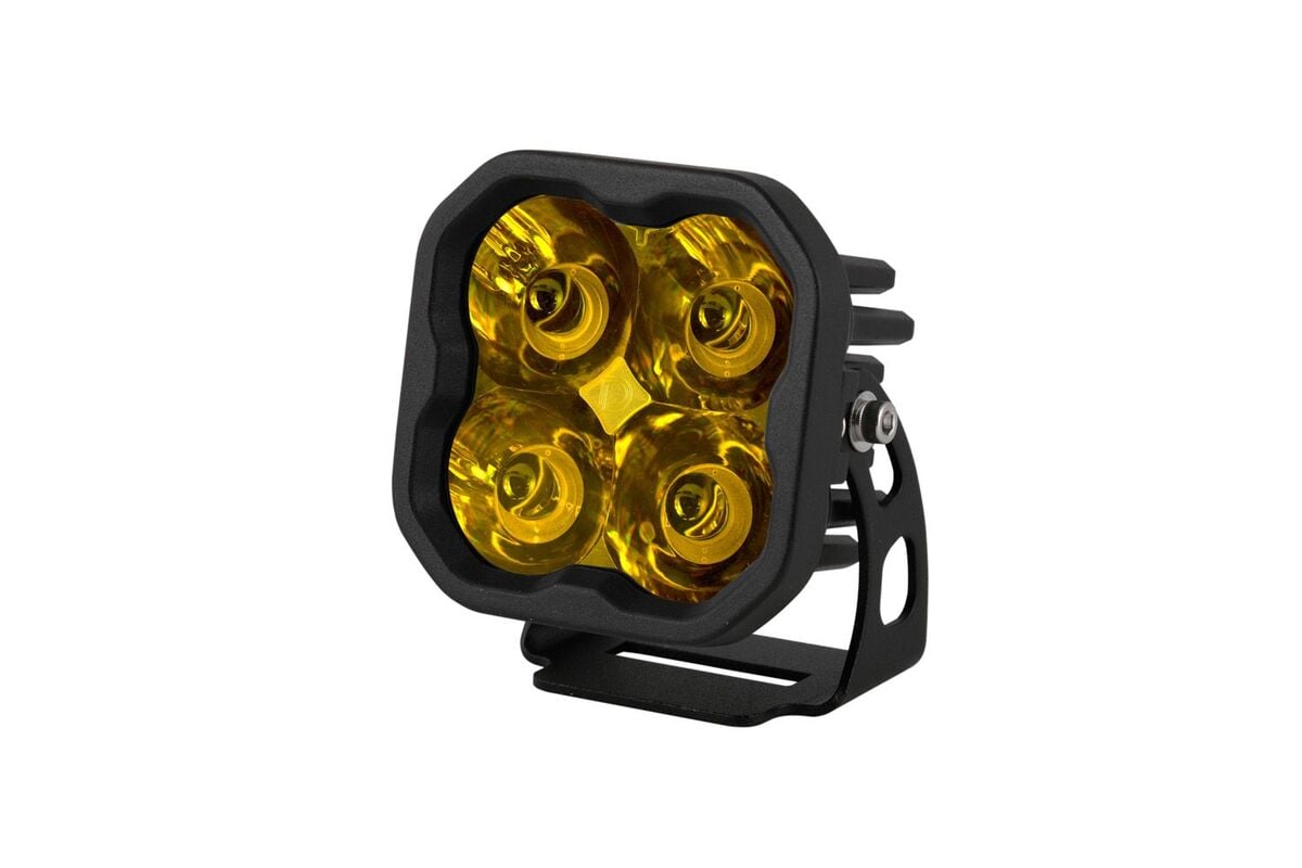 Diode Dynamics Stage Series 3” SAE Yellow Pro LED Pod - Single