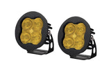 Diode Dynamics Stage Series 3” SAE Yellow Pro Round LED Pod - Pair