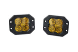 Diode Dynamics Stage Series 3” SAE Yellow Sport Flush Mount LED Pod - Pair